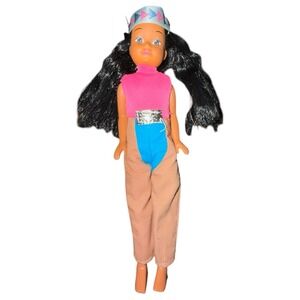 Rare Vintage 1990 Kid Kore Doll 7.5 Native American Style Outfit Black Hair